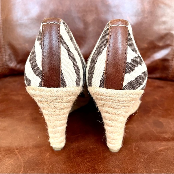 Michael Kors Open Toe Espadrille Wedge Shoes Size 10 - Picture 8 of 13